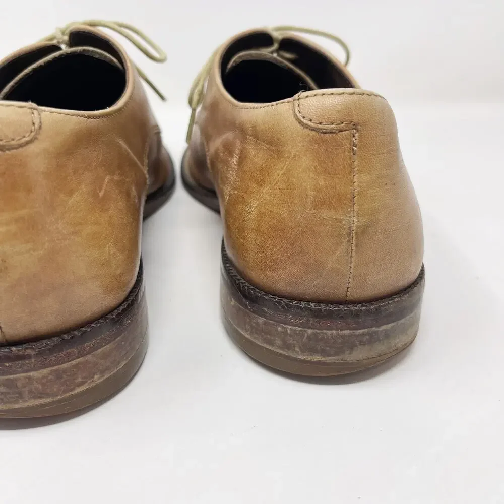 Cole Haan Mens 10.5 Brown Nike Air Williams Derby Round Toe Dress Shoes Lace Up